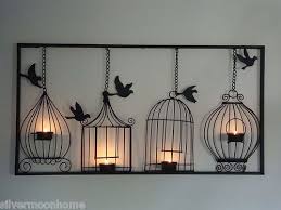 Metal Bird Cage Candle Holder Bird Cage Wall Art Tea Light Candle Holder Black Metal Unusual Wall Hanging Ebay Decoracao Enfeites Para Casa Decoracao De Casa
