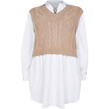 Free knitting patterns for tank tops are perfect for the summer. Plus Beige Cable Knit Tank Dress River Island