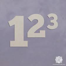 Stylish themes for every wall. Large Numbers Wall Art Wood Shapes For Diy Home Decor Royal Design Studio Stencils