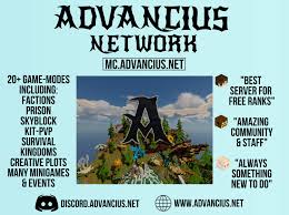 Find the best minecraft creative servers on minecraft multiplayer. Advancius Network Free Ranks Minecraft Server