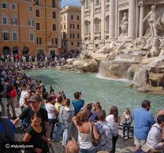 صور نافورة تريفي الإيطالية موقع القيادي Trevi Fountain Rome Streets Tourist