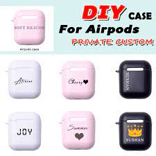The drained airpods were charged to 100 percent, then audio playback was resumed until the first airpod stopped playback. Custom Name Logo Image Soft Silicon Matte Case For Airpods Case For Bluetooth Wireless Airpod Cover Diy Customized Photo Letters Earphone Accessories Aliexpress
