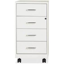 Lorell 4-drawer 26-12 Mobile Storage Cabinet White - Walmartcom Metal Storage Cabinets Cheap Office Furniture Mobile Storage