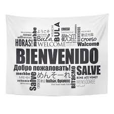 Shop for wall art sets in wall art. Zealgned Collage Bienvenido Welcome In Spanish Word Cloud Different Languages Conceptual Appreciation Wall Art Hanging Tapestry Home Decor For Living Room Bedroom Dorm 51x60 Inch Walmart Com Walmart Com