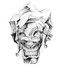 These temp tattoos are great for parties, events. Skizze Der Tattoo Kunst Clown Joker Leinwandbilder Bilder Drachen Monster Tribal Myloview De