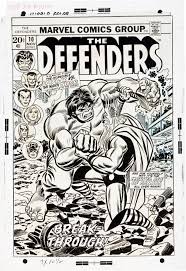Black And White Comic Book Covers Romita Defenders 10 Comics Romita Comic Art