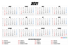 2021 Calendar With Week Numbers 9 Templates Free 2020 And 2021 Calendar Printable Monthly And Yearly