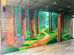 Recently completed 9 x 23 ft. pine forest scene for the new ...