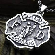 Large Maltese Cross Firefighter Saint Florian Sterling Silver Etsy St Florian Sterling Silver Necklace Pendants Maltese Cross Firefighter