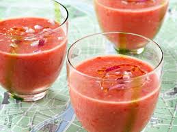 Gaspacho A La Pasteque Recettes Recette Recette Pasteque Recette Gaspacho Recette Salade De Fruits