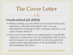 Allow the interviewee to guide how long the meeting will last but expect on average to get only around 30 minutes of time. Writing The Perfect Cover Letter Ppt Download