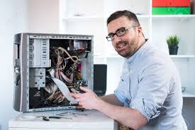 There are 2 different sets of questions for this title. Professional Man Repairing And Assembling A Computer Desktop Stock Photo Picture And Royalty Free Image Image 71158497