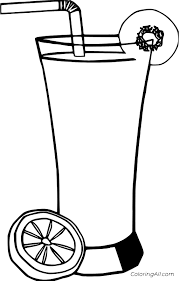 A beverage in a paper cup. Lemon Drink Coloring Page Coloringall
