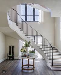 Modern farmhouse farmhouse iron stair spindles. Curved Stair Gallery Vision Stairways And Millwork