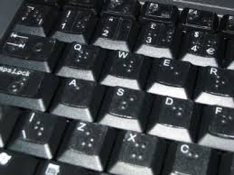 The talkback braille keyboard is a software keyboard for android which allows you to position your fingers on the screen and type as if you were using a perkins brailler. Braille Keyboards Stickers Is A Regular Computer With Overlay Stickers In Braille Which Costs About 17 Keyboard Stickers Keyboard Braille