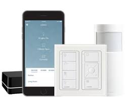 It is tied to a button on a physical keypad close to the entrance to our house. Lutron Ra2 Select System Overview