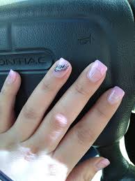 Baby Pink Tips With Black And White Feather Soooo Pretty With