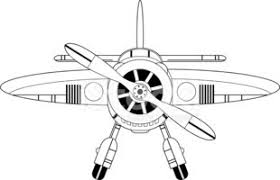 Ink black and white drawing. Black And White Cartoon Plane Clipart Images
