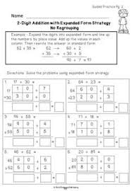 There are loads of other math worksheets, reading worksheets, and writing worksheets available for free as well. Addition Strategies Worksheets Expanded Form Bundle Vol 1 Subtraction Strategies Expanded Form Worksheets Addition Strategies