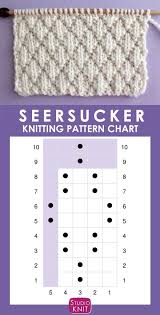 Seersucker Stitch Knitting Pattern Beginner Knitting