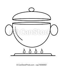 Microwave oven black and white. Cooking Pot Vector Illustration In Black And White Cooking Pot And Stove Burner Vector Illustration In Black And White Canstock