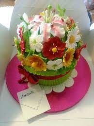 Torta Mazzo Di Fiori Buon Compleanno Festa Di Compleanno Compleanno