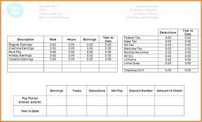 Earnings Statement Template 6 Free Payroll Check Stub Template ...