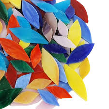 100x Mosaic Tiles for Crafts Bulk Stained Glass Supplies Crafts Petal  Leaves Mosaic Stained Glass Pieces for Home Decoration or crafts -  Walmart.com
