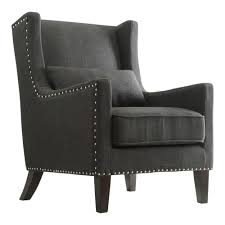 Homesullivan Ashley Oatmeal Linen Wing Back Arm Chair 40e204c Bl3a The Home Depot Nailhead Chair Armchair Furniture