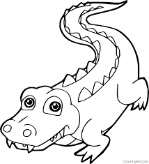Amazing cute alligator coloring pages. Cute Simple Alligator Coloring Page Coloringall