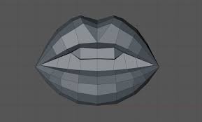 Low Poly Lips 3d Print Model 3d Models For Printing Low Poly 3d Printing