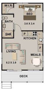 Small 1 Bedroom House Plan 1 Bedroom House Plans Guest House Plans Tiny House Floor Plans