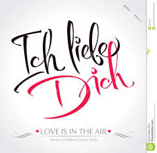 Ich liebe dich und finde dich wenn auch der tag ganz dunkel wird. Ich Liebe Dich Hand Lettering Vector Illustration 42272757 Megapixl