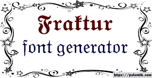 This cursive text font generator converts normal fonts to cursive letters and cursive text that can be easily be used by copy and paste method. Fraktur Font Generator Psfont Tk