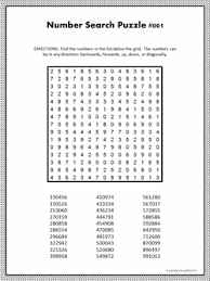 This helps develop good observation skills. Number Search Puzzles To Print