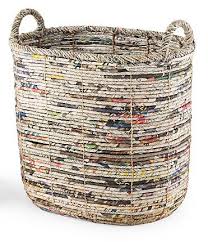Love This Basket Made From Recycled Newspaper On 3flat Paper Basket Weaving Recycled Paper Crafts Paper Crafts Diy