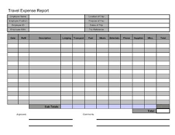 Free Printable Travel Expense Report Pdf Template Expense Sheet Expenses Printable Expensive