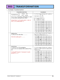 Pada tahun yang sama, sains dan matematik di peringkat sekolah menengah atas bermula dengan tingkatan 4 dibolehkan mengguna bahasa malaysia dalam pengajaran dan pembelajaran sehingga kohort ini tamat tingkatan 5 pada tahun 2013. Transformation Sistem Koordinat Kartesius Geometri Klasik