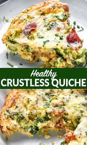This Easy Healthy Crustless Quiche Has Rich Quiche Flavor Without The Fuss Of Crust Custo Breakfast Quiche Recipes Quiche Recipes Healthy Quiche Recipes Easy