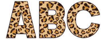You can print out the schedule with my labels, use the blank one or write in your own classroom's terminology. Large Leopard Print Letters