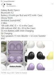 '갤럭시 버즈2'는 그라파이트(graphite), 화이트(white), 올리브(olive), 라벤더(lavender)의 4가지 색상으로 출시된다. ê°¤ëŸ­ì‹œ ë²„ì¦ˆ2 í•œìª½ë§Œ ì°©ìš©í•´ë„ ì†ŒìŒ ì°¨ë‹¨ ì „ìžì‹ ë¬¸