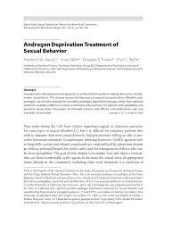 PDF) Androgen Deprivation Treatment of Sexual Behavior