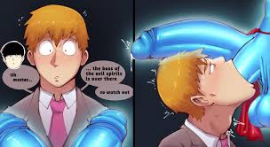 Arataka Reigen from Mob Psycho 100 Sucking (@paldraws) – Gay Porn Comic