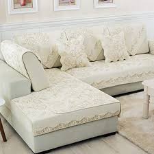 Cream sofas & couches : Buy Pinkdose Cream 110x210cm Embroidery Cotton Combination Seat Sofa Covers Protector Eco Friendly Anti Mite Sofa Slipcover Couch Cover Features Price Reviews Online In India Justdial