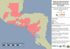 Mapa politico de centro america. Crgr Centroamerica Compartimos Mapa De Departamentos Afectados Por Lluvias En Centroamerica Del 4 Al 11 De Octubre De 2018 Este Mapa Contiene Informacion Propia Generada Por Los Entes Oficiales Nacionales De
