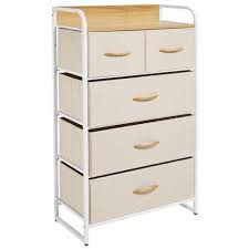 It is 30 inches tall and wide and 18 inches deep.has drawers and shelves for storage. Mdesign Tall Dresser Storage Chest 5 Fabric Drawers Dresser Storage Fabric Drawers Drawers