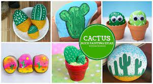 I made these as a gift for my dad for father's day for his desk. 11 Diy Cactus Rocks That Are Simple And Fun To Make Rock Painting 101