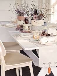Maybe Something Like These Pine Cones Around Your Lantern Winter Table Decorations Winter Tablescapes Winter Table Centerpieces