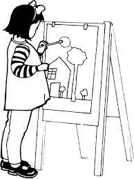 Maybe you would like to learn more about one of these? A Girl Paint A Beautiful House Coloring Page Coloring Sky House Colouring Pages Coloring Pages A Girl Painting
