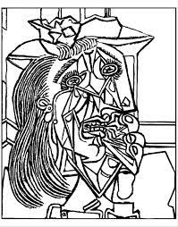 Pablo picasso coloring pages coloring pages still life coloring home pages coloring pablo picasso #122476. From Picasso Weeping Woman 1937 Masterpieces Adult Coloring Pages